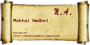 Makkai Amábel névjegykártya