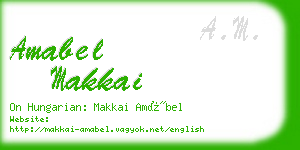 amabel makkai business card